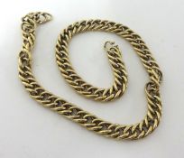 A 9ct gold fancy link necklace, weight 18.3 grams.
