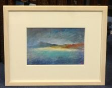 RICHARD LANNOWE HALL mixed media 'Samson Isle, Scilly Isles', 17cm x 26cm.