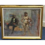 ALEXANDER C. KOOLMAN (Alexander Charles Koolman, RP, RBA, 1907-1998) pastel 'Conversation Piece',