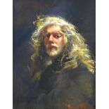 ROBERT LENKIEWICZ (1941-2002) 'Self Portrait' oil on panel, signed twice and inscribed verso 'Self