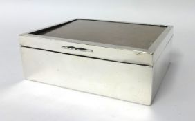 An Edwardian silver combination cigarette box/photograph frame, Chester 1901, of rectangular form,