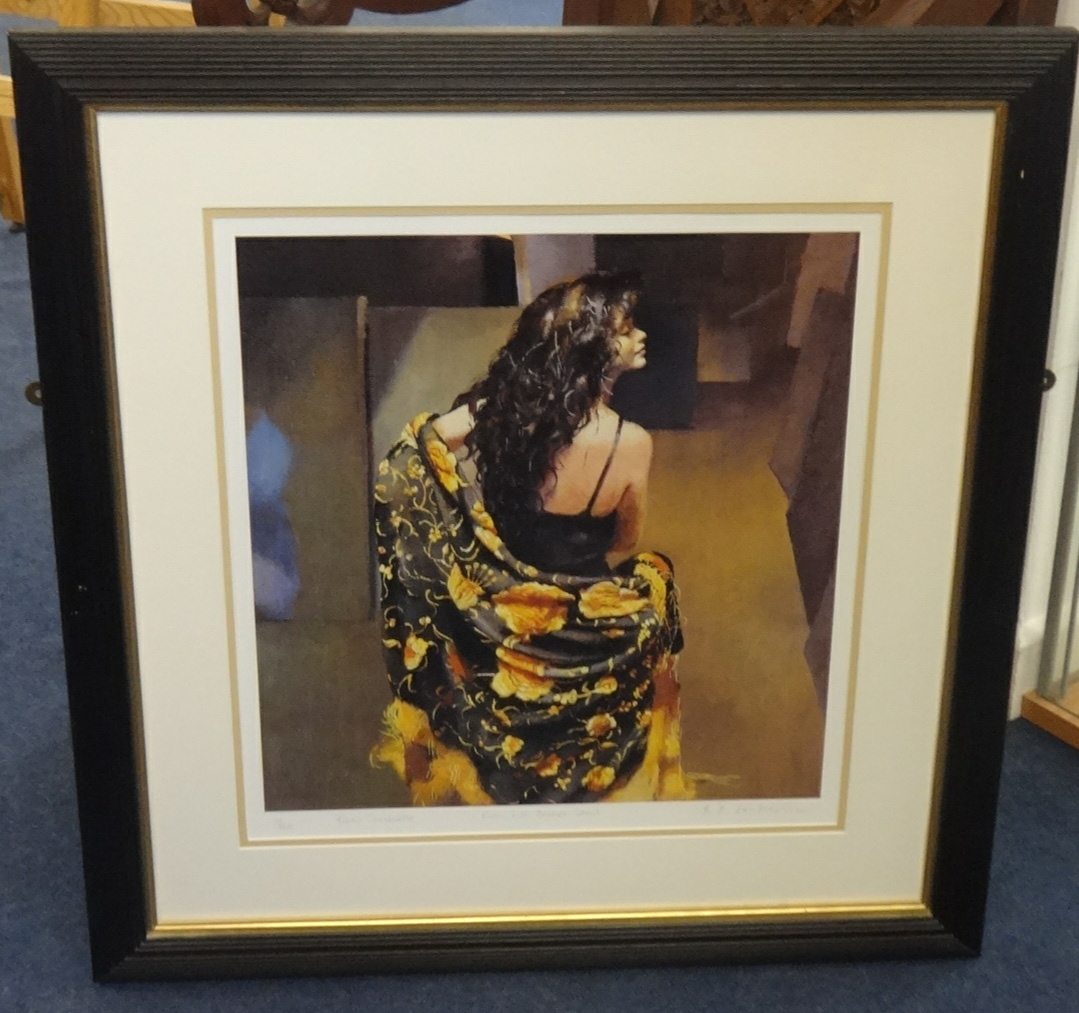 ROBERT LENKIEWICZ (1941-2002) 'Karen Bronze Shawl' limited edition signed print no 73/500, also - Image 2 of 2