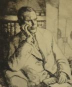 MALCOLM OSBORNE (1880-=1963) etching, 'Portrait of Dr. Robert Spence' signed, 36cm x 29cm.(the