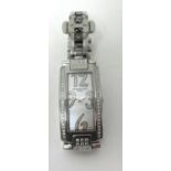 Raymond Weil; a stainless steel and diamond set ladies quartz wristwatch, Shine collection 1500, the