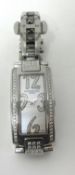 Raymond Weil; a stainless steel and diamond set ladies quartz wristwatch, Shine collection 1500, the
