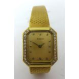 Tissot; an 18ct gold manual wind ladies wristwatch, case 13882, cal 2180, movement 20654, London