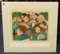 BERYL COOK (1926-2008) 'Hairdressing' limited edition print no 69/650, 35cm x 36cm with