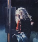 ROBERT LENKIEWICZ (1941-2202) 'Painter at Easel' limited edition signed print no 19/25, 37cm x