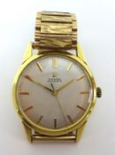 Omega; a gilt metal automatic gentlemans wristwatch, ref 14753, cal 552, SC62, movement 19616069,