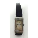 Lisica S.A.; an early stainless steel Reverso ladies wristwatch, case 25585, movement 8425, circa