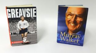 Two books  Time Warner, Greavsie, The Autobiography signed copy 2003 dust cover also Murray Walker