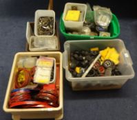 A large collection of Meccano in five boxes (5).