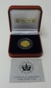 A Pobjoy Mint Sierra Leone proof $50 diamond, ruby and sapphire gold coin, cased.