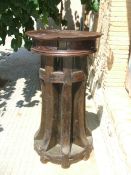 An oak and teak Ships Capstan, late 17th or early 18th century.  Discovered in 2005 in the roof