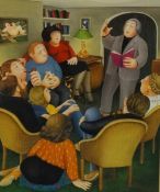 BERYL COOK (1926-2008) 'Poetry Reading' limited edition print signed, 54cm x 41cm