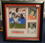 OF FOOTBALL INTEREST David Beckham signed photograph montage in box frame, with certificate.