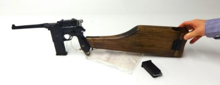 Deactivated; a German Mauser Schnelfeur machine pistol, number 32421, calibre 7.63mm, with two