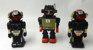 Three robots including two 'Magic Mike' (1984 with smoke function) (3)