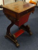 19th Century rosewood work table