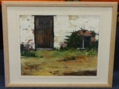 MARION DE' ATH oil 'A Crooked Cottage', 31cm x 39cm, Provenance; Barbican Gallery, Plymouth 1998,