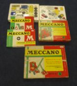 Two sets of Meccano 1 and 4a, Meccano Outfit No 6 set, Meccano Outfit No 5 set, not boxed, No 2