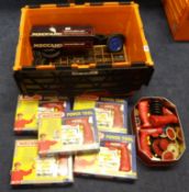 Large collection of Meccano including wheels, tyres, nuts/bolts, cogs and strips etc also 5 sets