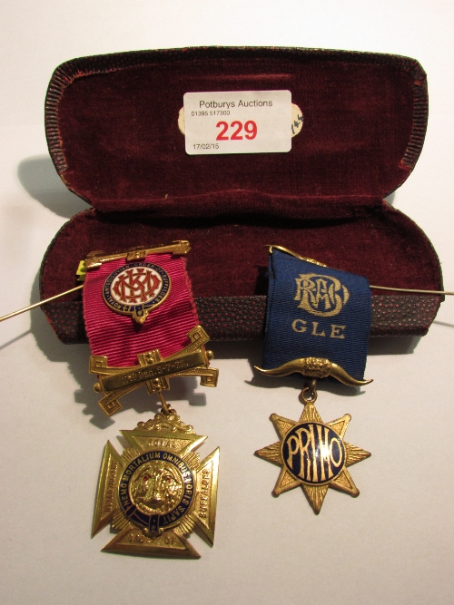 Two Royal Antediluvian Order of Buffaloes medals with presentation engravings regarding Ye Sid