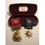 Two Royal Antediluvian Order of Buffaloes medals with presentation engravings regarding Ye Sid