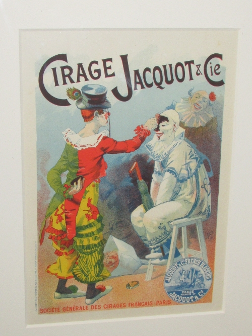 After Lucien Lefevre - 'Cirage Jacquot et Cie', lithograph (32cm x 22.5cm) glazed and in a grey