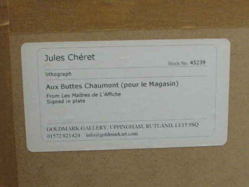 After Jules Chéret - 'Aux Buttes Chaumont (pour le magasin) (33cm x 14cm) Goldmark Gallery of - Image 2 of 2