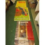 Incomplete sections of three posters for Whiteway's Wines of Whimple, Devon (five sheets, the