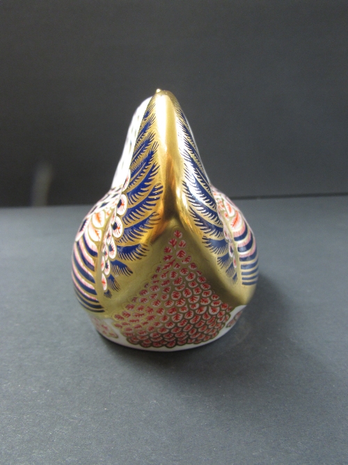 Three Royal Crown Derby paperweights, HEN gold stopper (8cm), COCKEREL silver stopper (9.5cm) and - Image 6 of 10