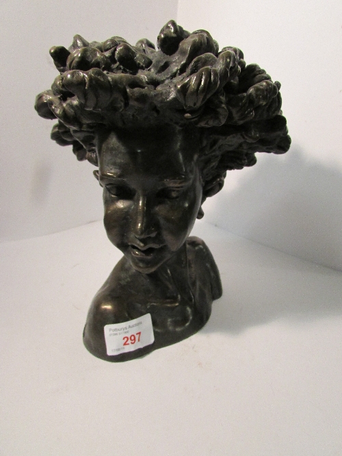 Ronald Moll limited edition bronzed bust 'Calissa', height 21cm, numbered 32/750