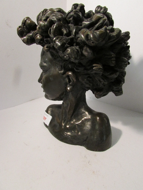 Ronald Moll limited edition bronzed bust 'Calissa', height 21cm, numbered 32/750 - Image 2 of 3