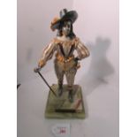 Anne Danesin for The Birmingham Mint cast metal figure of Charles I on green onyx plinth, numbered