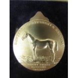 The Hunters' Improvement and National Light Horse Breeding Society medal with fitted presentation