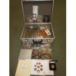 Victorian and other bronze coins, 3d bits and American Revolution Bicentennial medals, etc; six bags