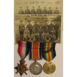 WW1 Mentioned in Despatches trio to P. C. Clayton - 1914-1915 Star to LIEUT. P. C. CLAYTON MANCH. R,