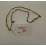 9ct gold chain, 40cm, 7.7g