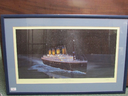 After Simon Fisher, 'The Last Sighting. Titanic, mid-atlantic. 10.30pm Saturday April 13th 1912', - Image 2 of 2