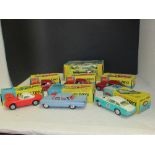 Seven Corgi Toys model vehicles, each boxed - 271 Ghia 5000 Mangusta with De Tomaso Chassis, 327 MGB