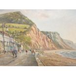 Wyn Appleford (20th century) - Sidmouth seafront looking east, oil on canvas, signed lower left, (