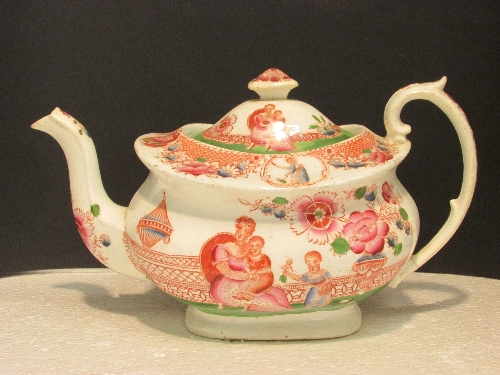 19th century porcelain part tea service comprising teapot, two bowls, eleven cups and twelve - Image 4 of 6