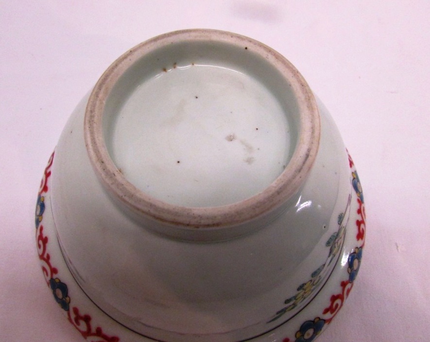 Famille rose porcelain bowl, perhaps 18th century, enamelled with floral sprays and lotus flowers, - Image 7 of 10