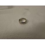 18ct white gold ring, engraved 'Golden Promise' within, 6.6g