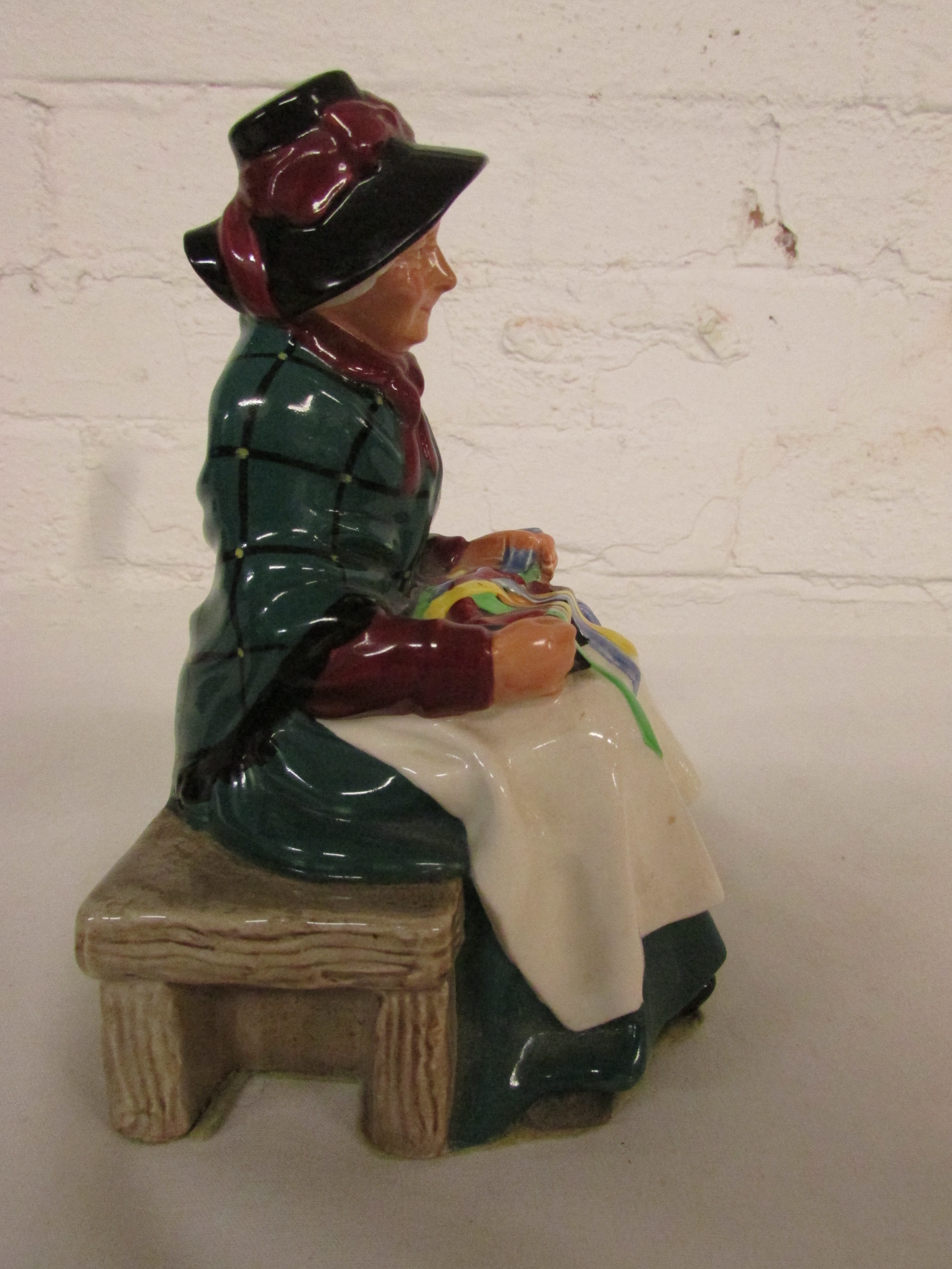 Two Royal Doulton figures - 'A Stitch in Time' HN2352 (height 16cm); and 'Silks and Ribbons' - Image 4 of 11