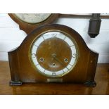 An oak cased striking mantle clock with a set of eight gongs by Schatz and Sons Germany, with