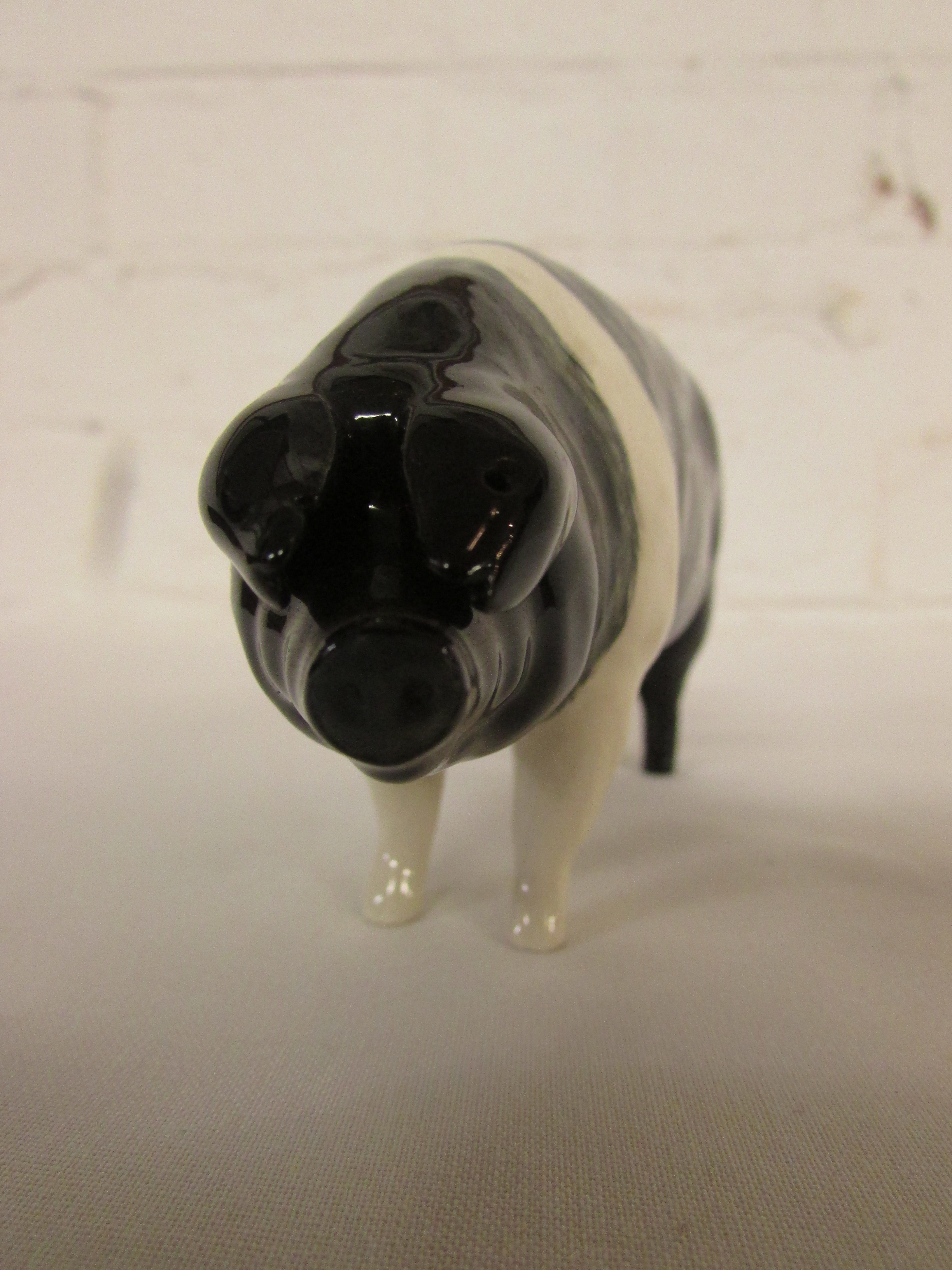 Beswick model of black pig CH. MERRYWOOD SILVER WINGS length 14.5cm, marked Beswick England - Image 3 of 4