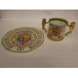 Paragon Perpetual Souvenir King George VI Coronation plate and an Edward VIII Coronation loving