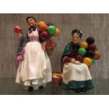 Two Royal Doulton figures - and 'The Old Balloon Seller' HN1315 (height 19cm); and 'Biddy